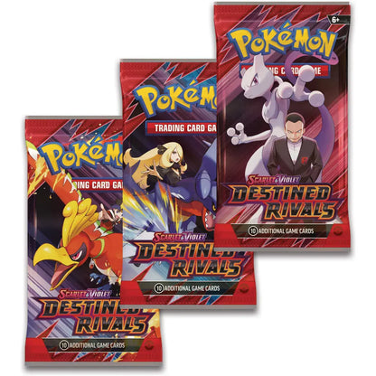 Pokémon TCG Scarlet & Violet Destined Rivals three-pack blister with Kangaskhan artwork, pictured from the back
