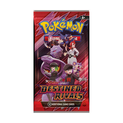 Pokémon TCG Destined Rivals booster pack with Team Rocket Grunt wrapper artwork