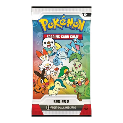 Pokémon TCG First Partner Illustration Collection Series 2 box shown from an alternate angle