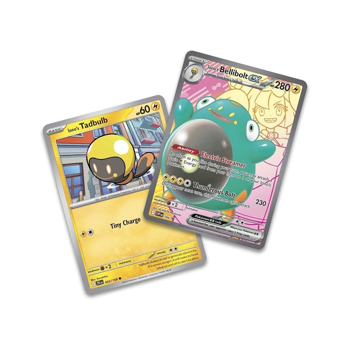 Pokémon TCG Iono's Bellibolt ex Premium Collection, a sealed Pokémon box, packaging shown in closer detail