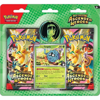 Pokémon TCG Mega Evolution Ascended Heroes 2-Pack Blister with Erika and Tangela cover art