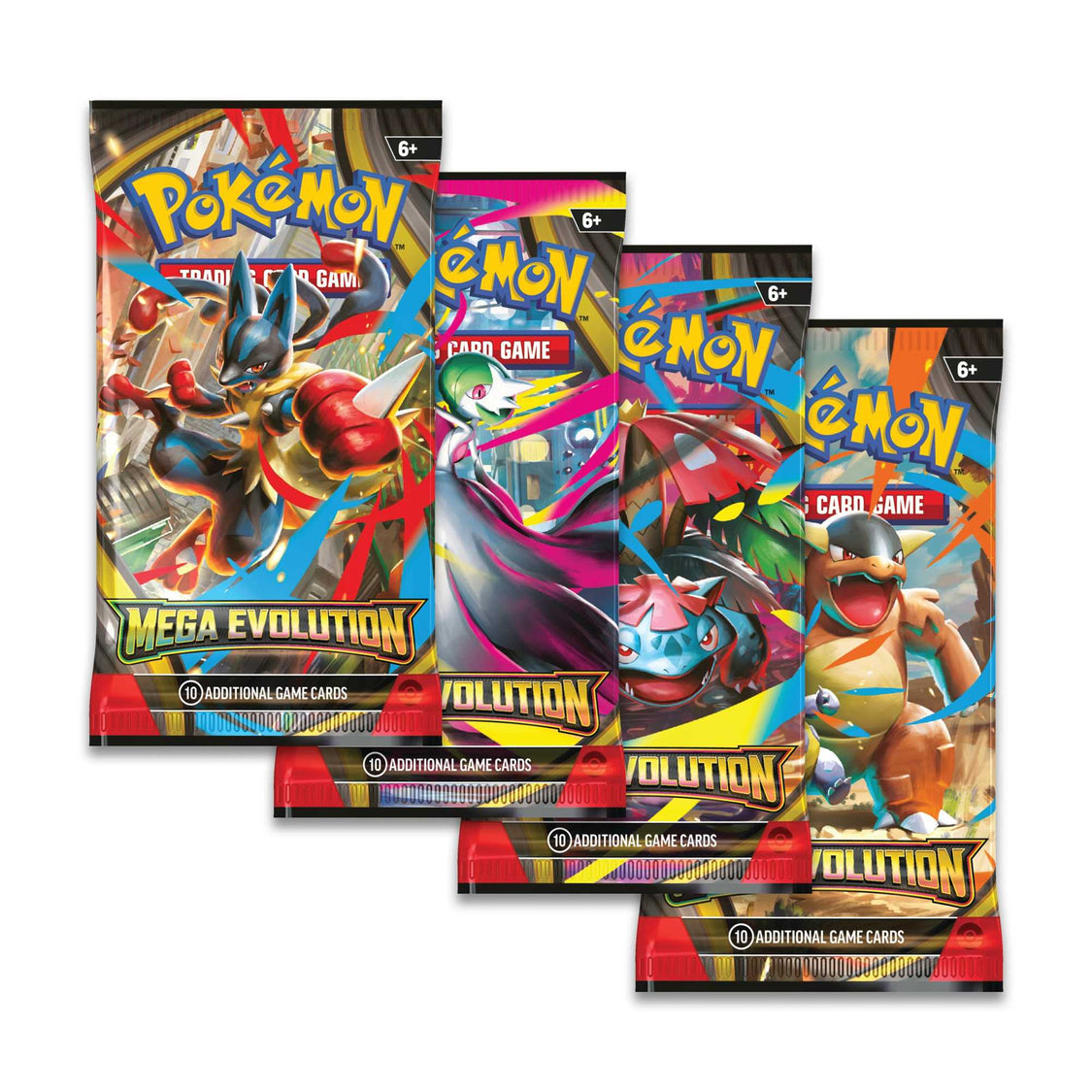 Pokémon TCG Mega Evolution booster box shown from an alternative angle