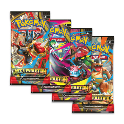 Pokémon TCG Mega Evolution booster box shown from an alternative angle