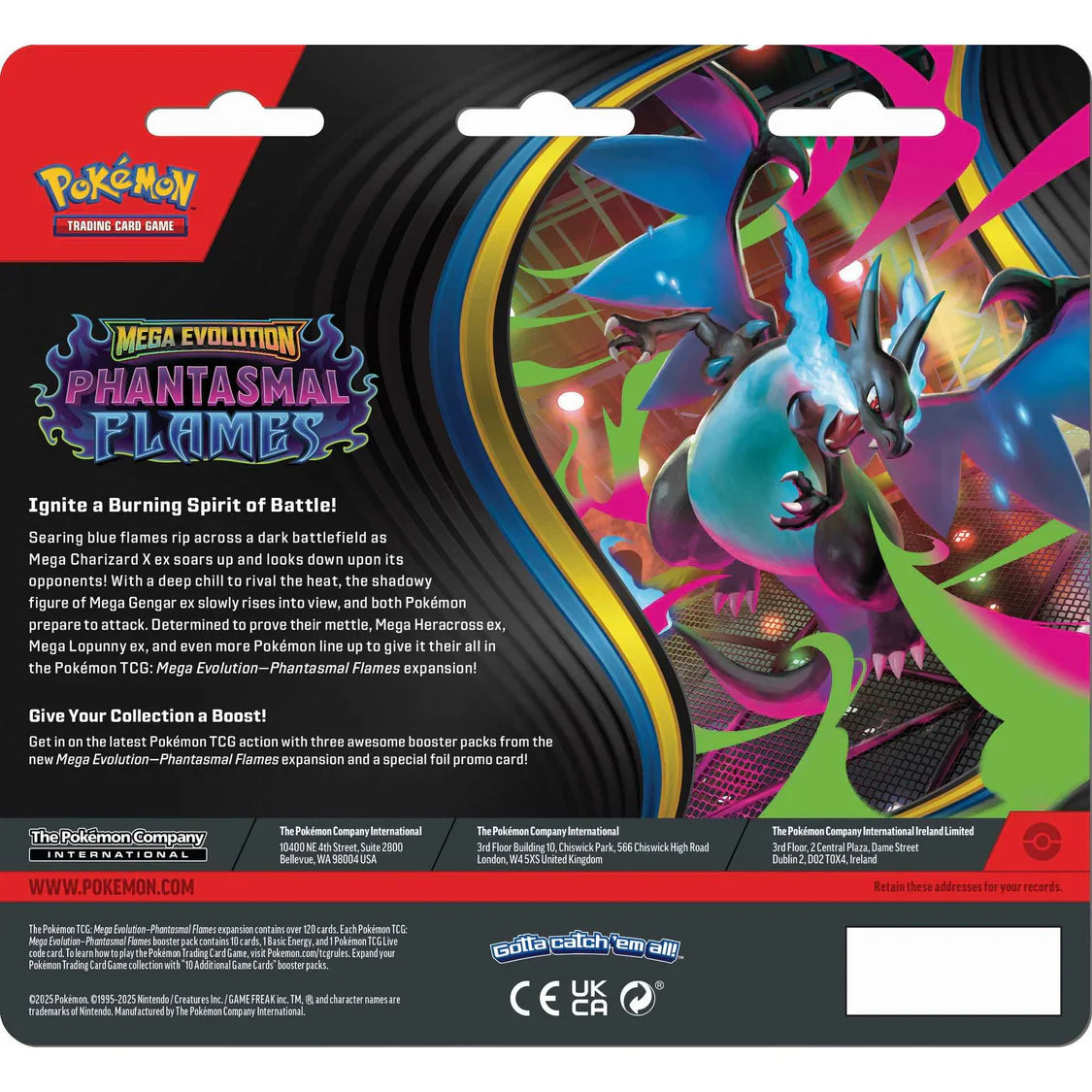 Pokémon TCG Mega Evolution Phantasmal Flames three pack CDU additional product view