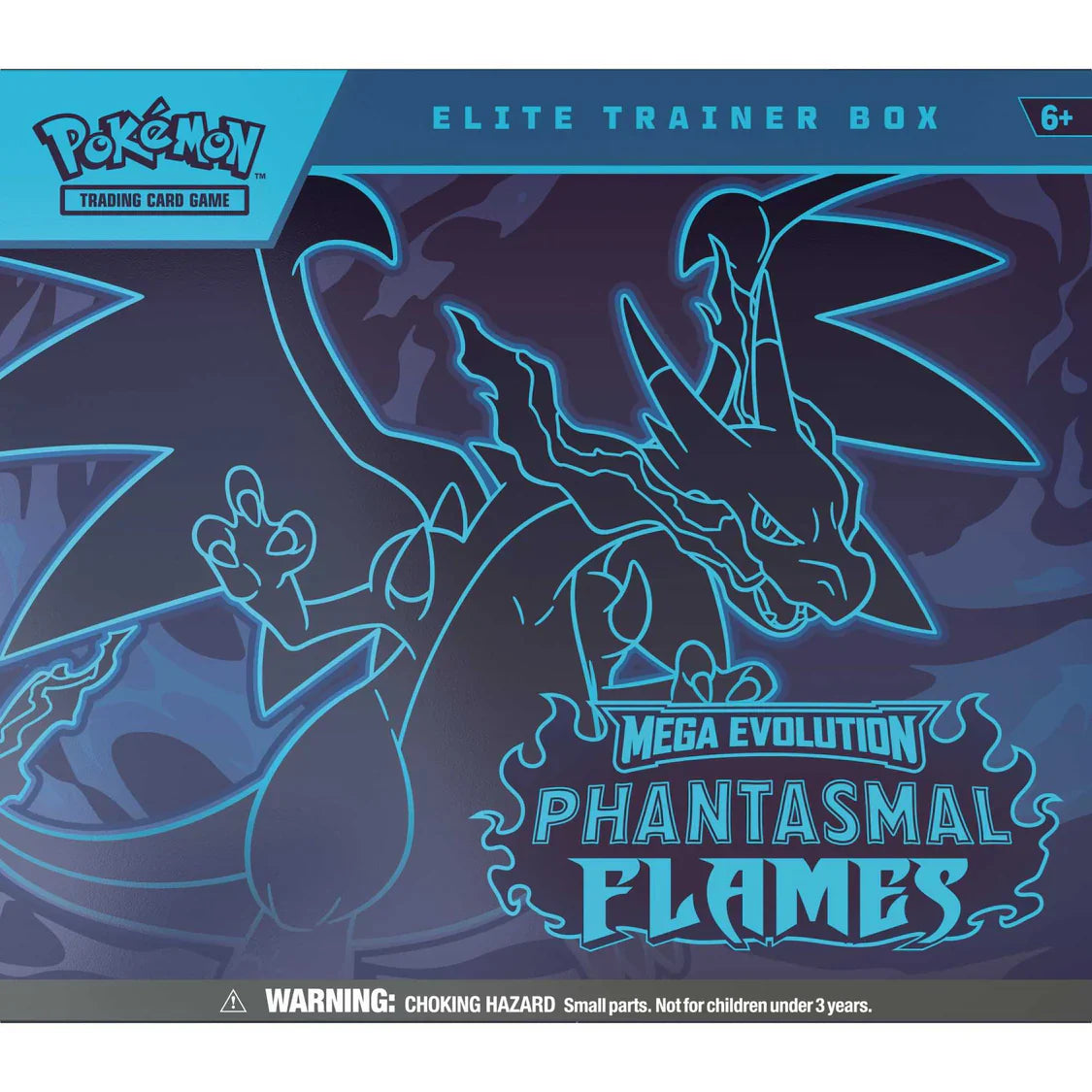 Pokémon Phantasmal Flames Elite Trainer Box front with Mega Evolution cover art