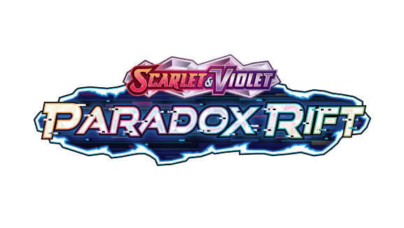 Side view of the Pokémon TCG Paradox Rift booster box packaging