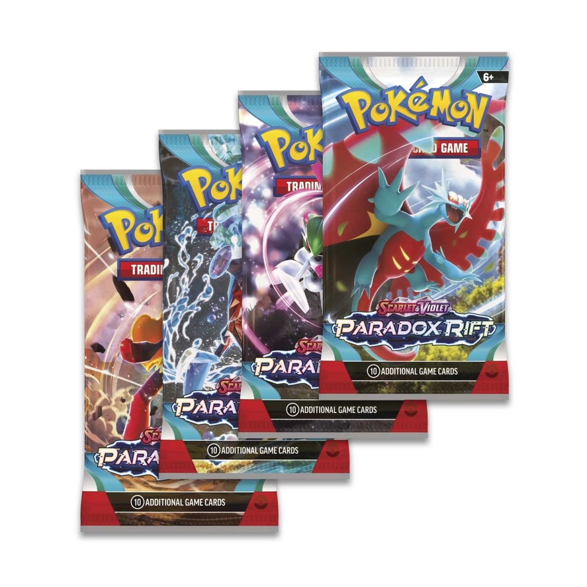 Pokémon TCG Paradox Rift booster pack wrapper artwork, sealed pack