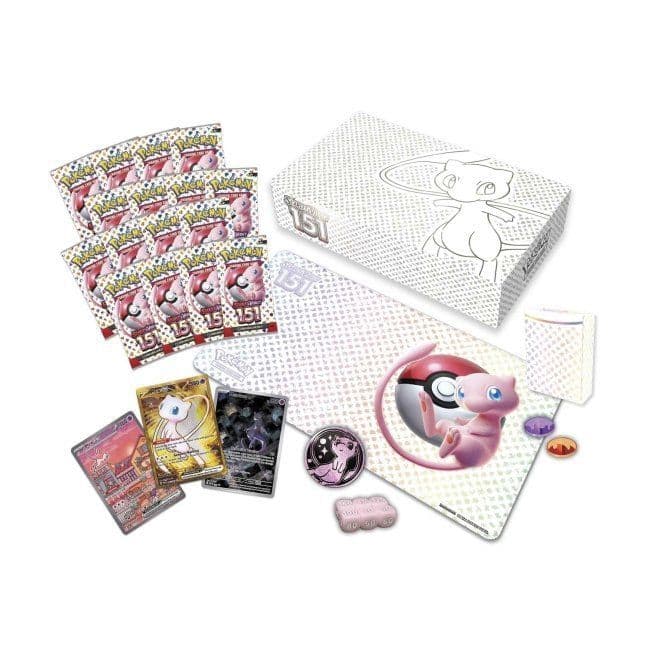 Pokémon 151 Ultra Premium Collection Mew box shown from the reverse