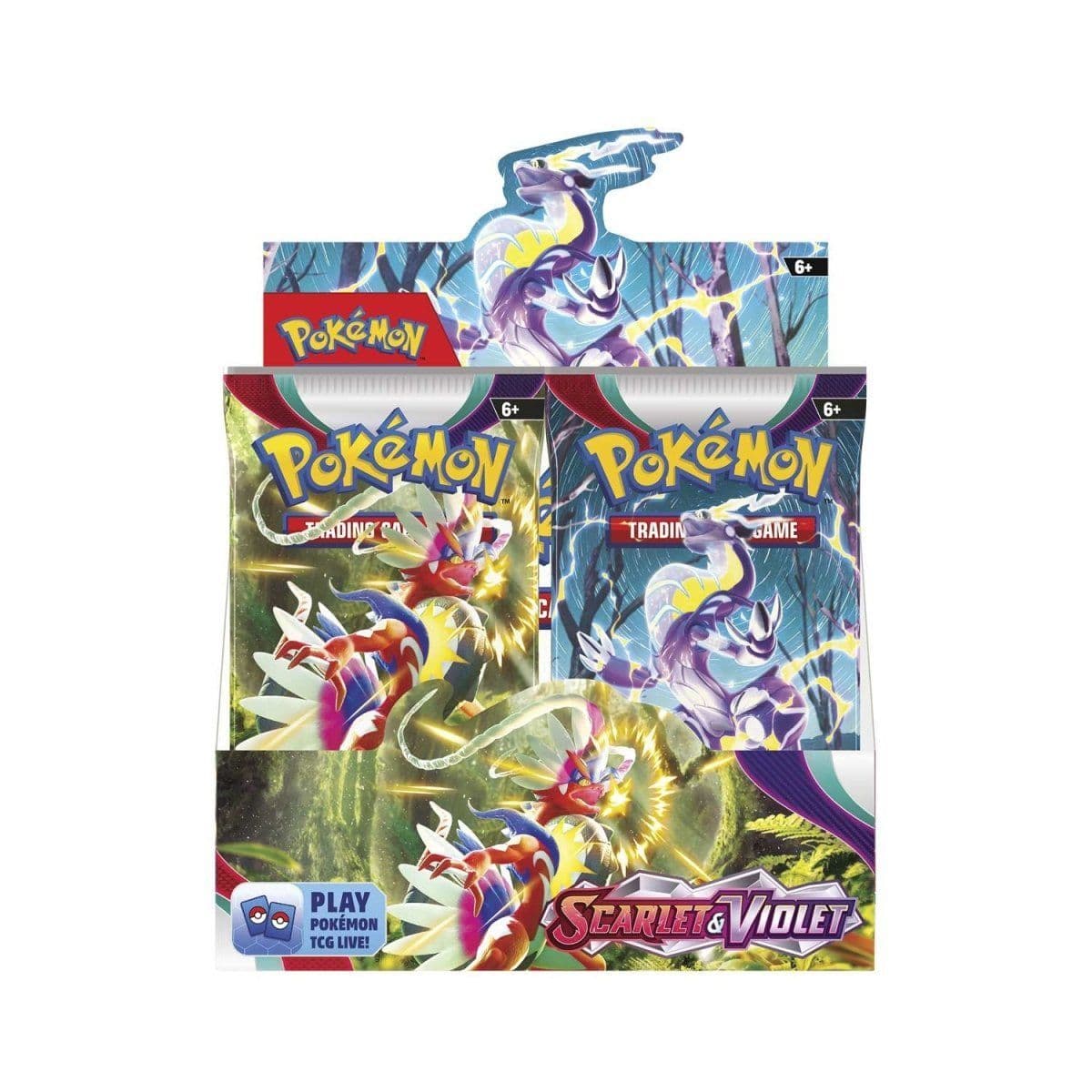 Pokémon Scarlet & Violet booster box shown from the reverse with product details