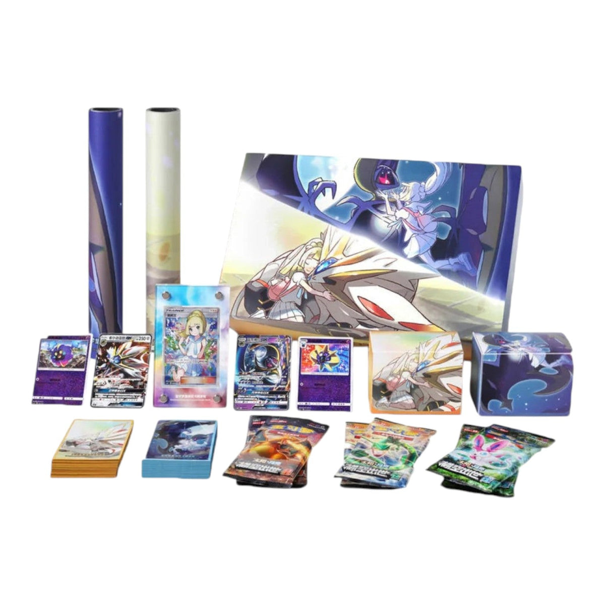 Pokémon TCG Sun & Moon Lillie's Support Gift Box, Simplified Chinese edition shown front-on