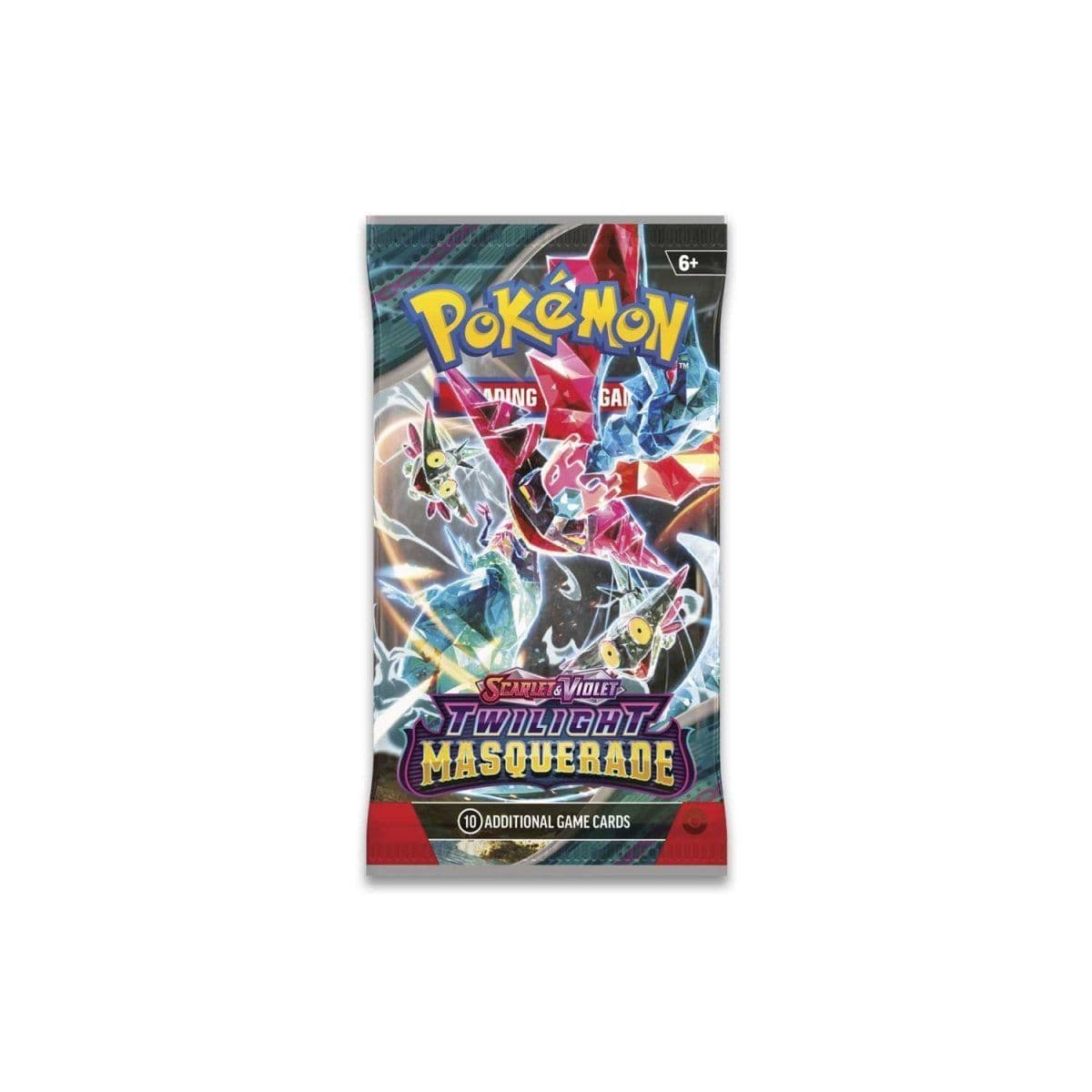 Pokémon Twilight Masquerade sealed booster pack shown from the reverse