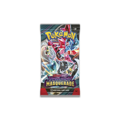 Pokémon Twilight Masquerade sealed booster pack shown from the reverse