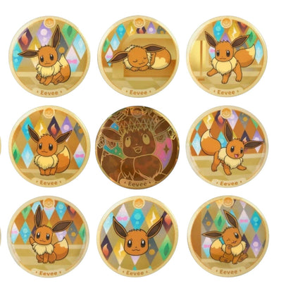 Eevee enamel badge from the Pokémon TCG Terastal Grand Gathering Eeveelution blind box series