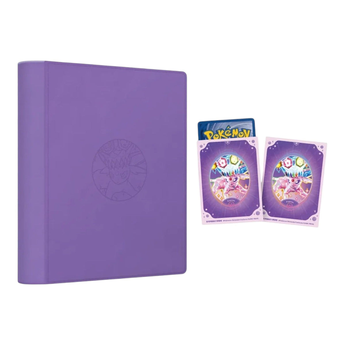 Espeon Binder Gift Box from the Terastal Grand Gathering set, alternate view of the packaging