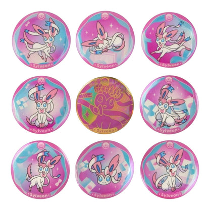 Sylveon enamel badge from the Pokémon TCG Terastal Grand Gathering Eeveelution blind box series