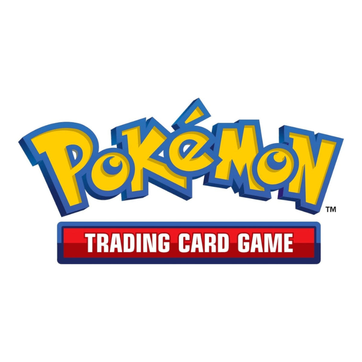 Pokémon Trading Card Game logo in the classic yellow and blue lettering on a white background