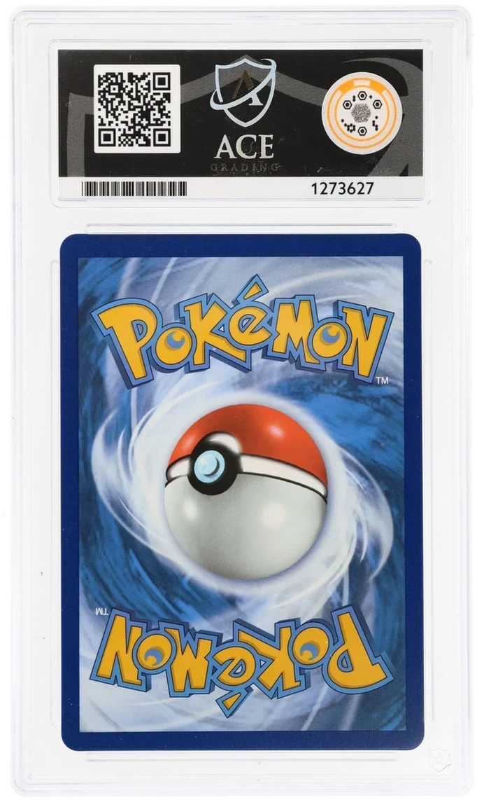 Unown V 177/195, ACE 9 MINT graded slab, reverse showing cert 1273627