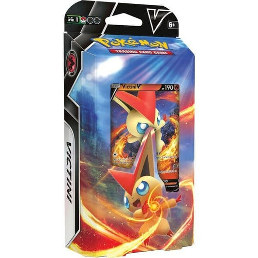 Pokémon TCG V Battle Deck featuring Victini V, shown front-on in sealed packaging