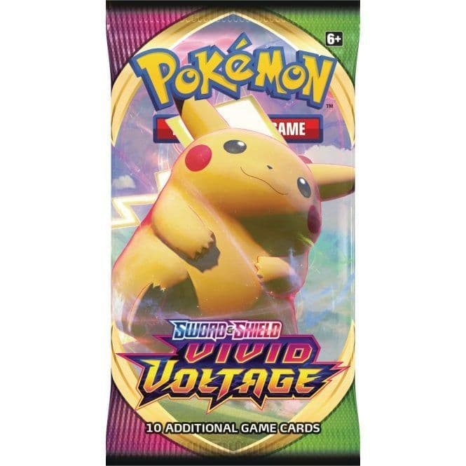 Back of the Pokémon Vivid Voltage booster box showing product details
