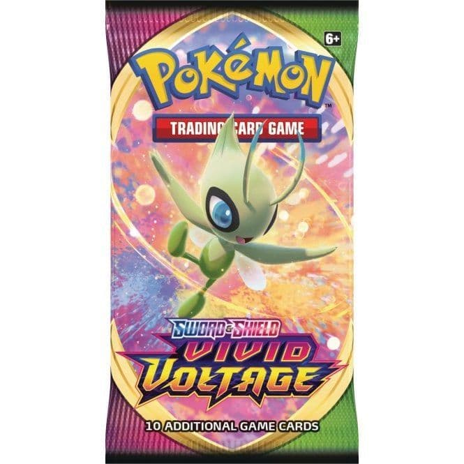 Pokémon Vivid Voltage booster packs shown beside the sealed booster box