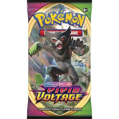 Pokémon Vivid Voltage booster pack wrapper artwork from the Sword & Shield era set