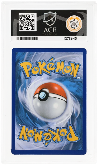 Volcanion EX 115/114, ACE 8 NM-MT graded slab, reverse showing cert 1273645