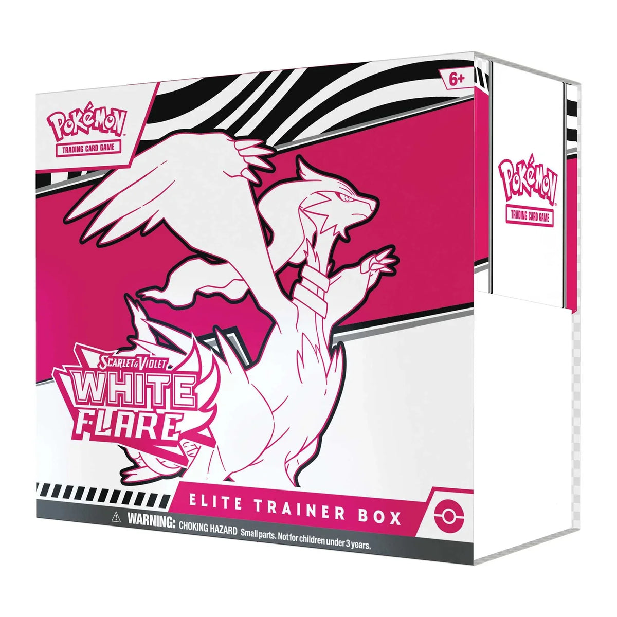 Packaging detail on the Pokémon TCG White Flare Reshiram Elite Trainer Box
