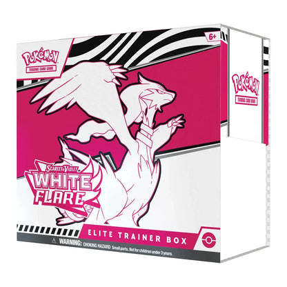 Packaging detail on the Pokémon TCG White Flare Reshiram Elite Trainer Box