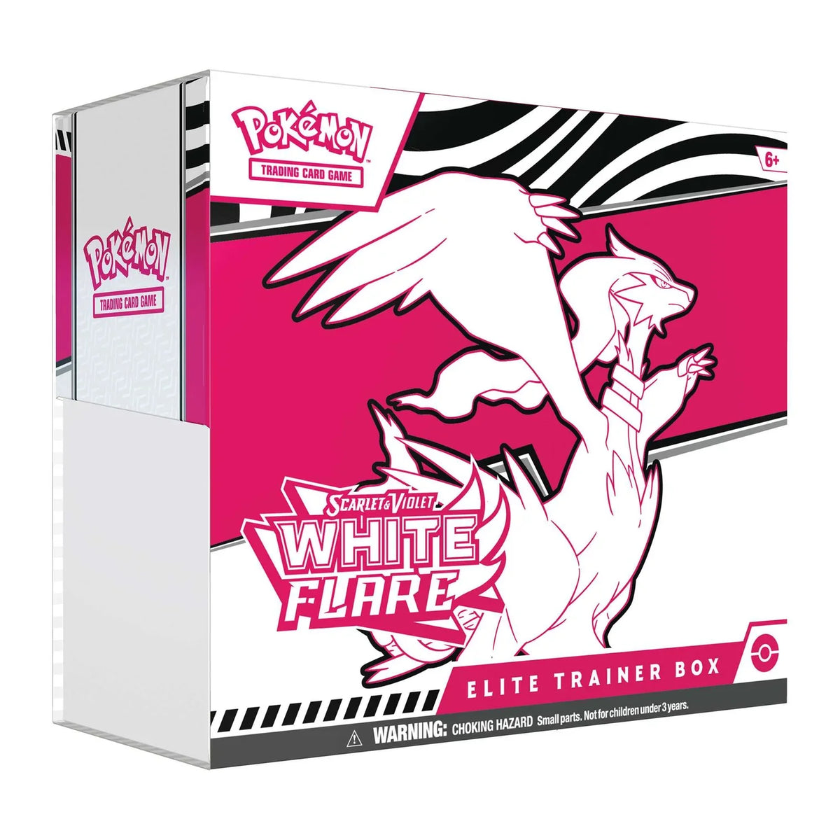 Pokémon TCG White Flare Elite Trainer Box with Reshiram on the front of the box