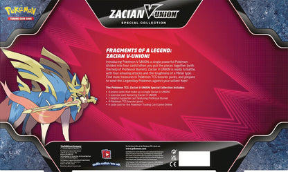 Zacian V-UNION Special Collection from the Pokémon TCG, alternate view of the box