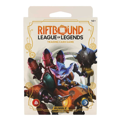Riftbound: League of Legends Spiritforged Champion Deck Rumble box front with Rumble cover artwork