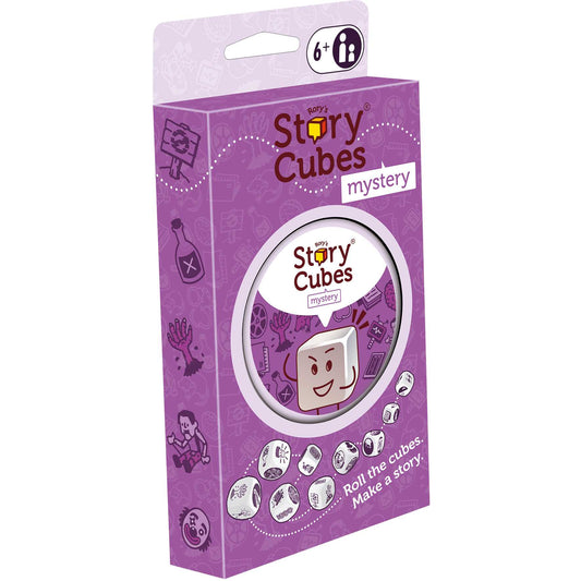 Rory's Story Cubes Mystery dice set in eco-friendly blister packaging