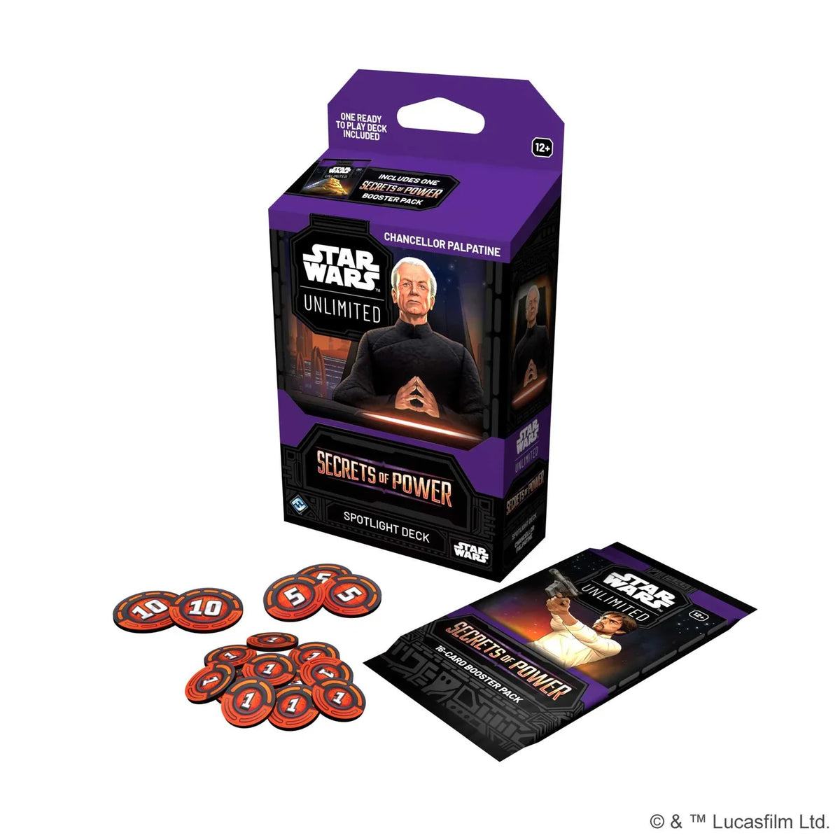 Example cards from the Star Wars Unlimited Secrets of Power Spotlight Deck range