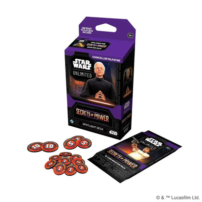 Example cards from the Star Wars Unlimited Secrets of Power Spotlight Deck range