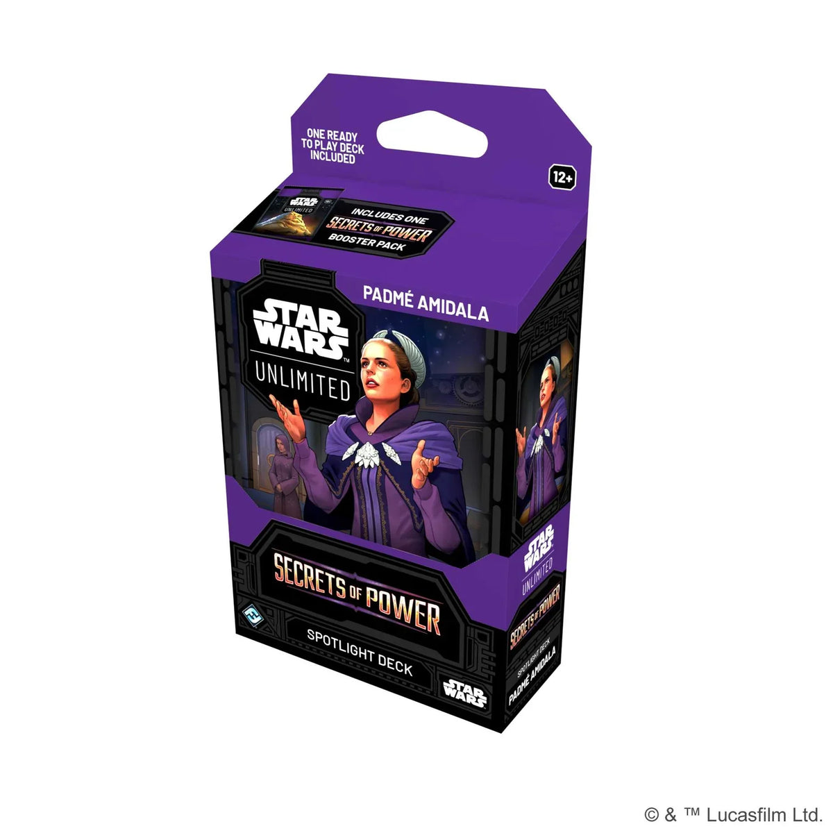 Star Wars Unlimited Secrets of Power Spotlight Deck Display shown from a second angle