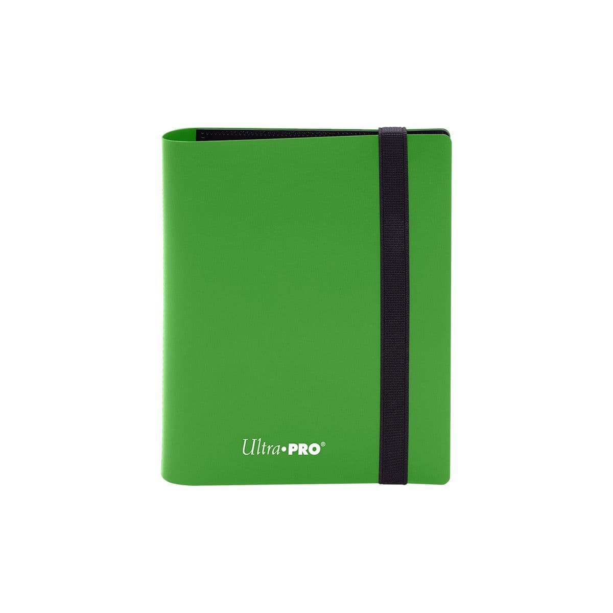 Ultra PRO 2-Pocket A6 Eclipse binder in Lime Green for trading cards, shown front-on