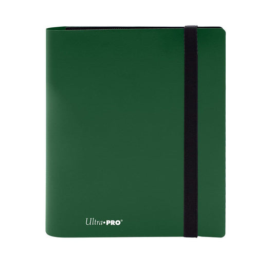 Ultra PRO 4-Pocket A5 Eclipse binder in Forest Green for trading cards, shown front-on