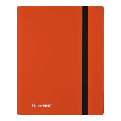 Ultra PRO 9-Pocket A4 Eclipse binder in Pumpkin Orange for trading cards, shown front-on