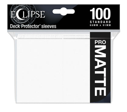 Ultra PRO Eclipse Matte deck protector sleeves in Arctic White, pack of 100