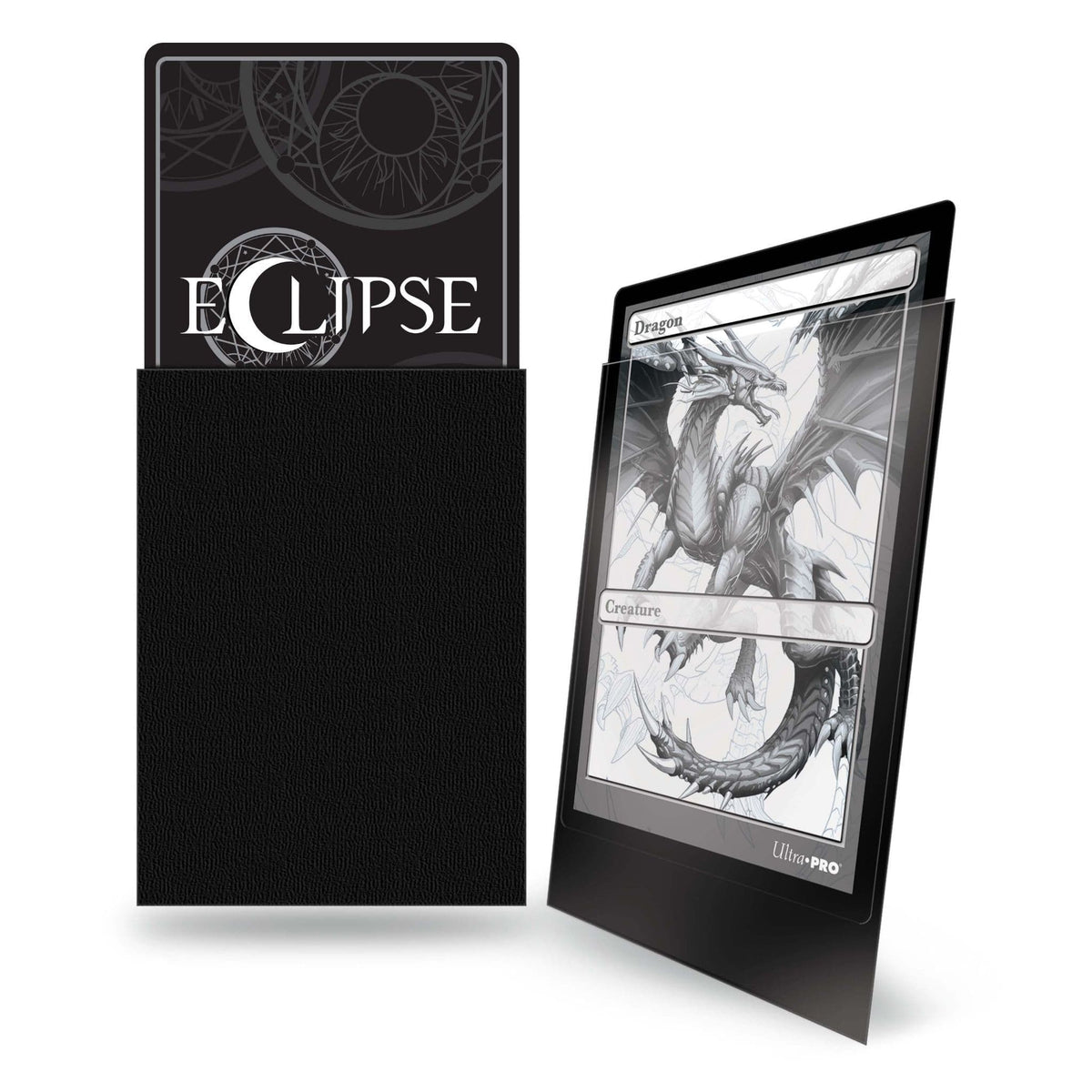 Ultra PRO Eclipse matte Jet Black card sleeves shown from a second angle