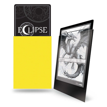 Lemon Yellow Ultra PRO Eclipse Matte sleeve pack shown from an alternate view