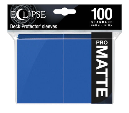 Ultra PRO Eclipse Matte deck protector sleeves in Pacific Blue, pack of 100