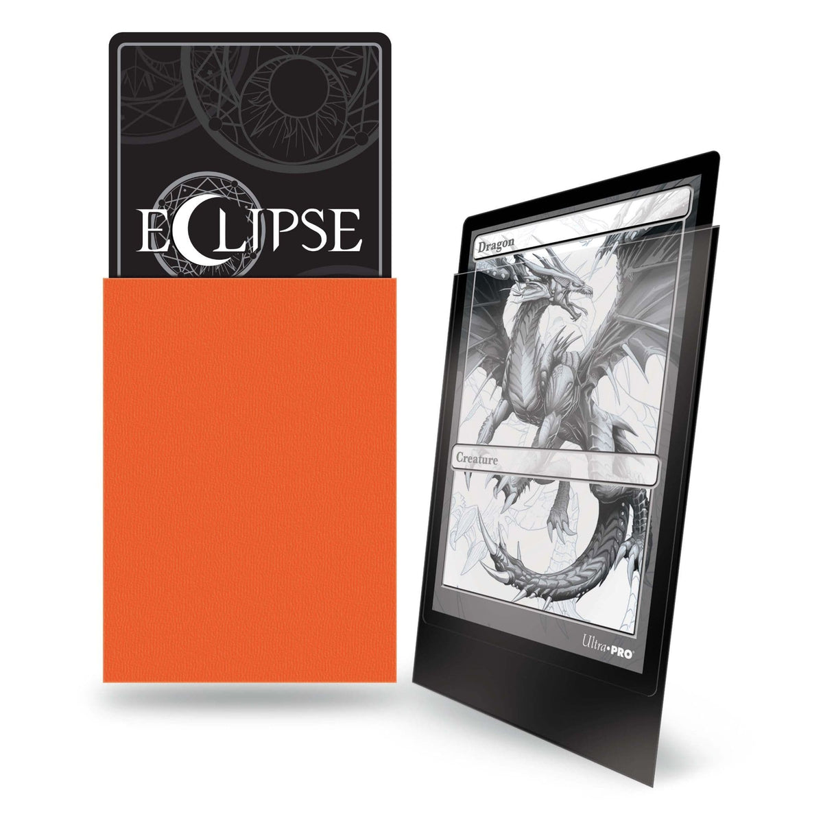 Ultra PRO Eclipse matte Pumpkin Orange card sleeves shown from a second angle