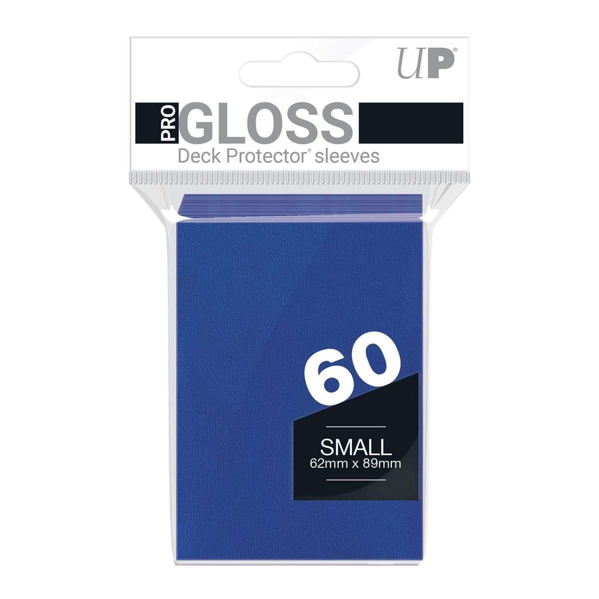 Ultra PRO gloss deck protector sleeves in blue, small size pack of 60 for trading cards