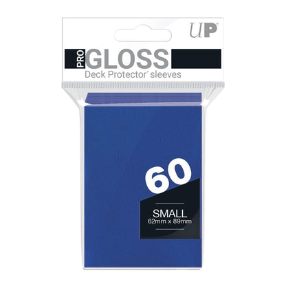 Ultra PRO gloss deck protector sleeves in blue, small size pack of 60 for trading cards