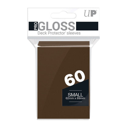 Ultra PRO gloss brown small size deck protector sleeves, pack of 60