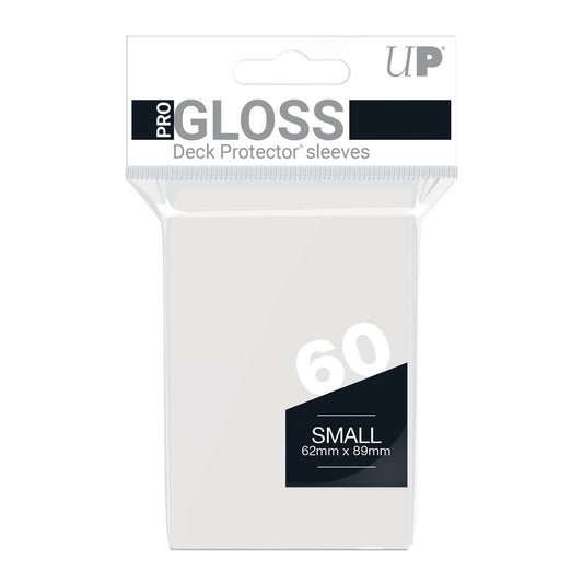Ultra PRO gloss clear small size deck protector sleeves, pack of 60 shown front-on