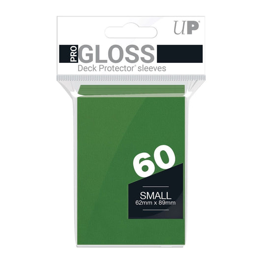 Ultra PRO gloss green small deck protector sleeves, pack of 60, in retail packaging