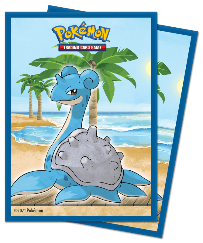 Ultra PRO Pokémon Gallery Series Seaside deck protector sleeves featuring Lapras, pack of 65