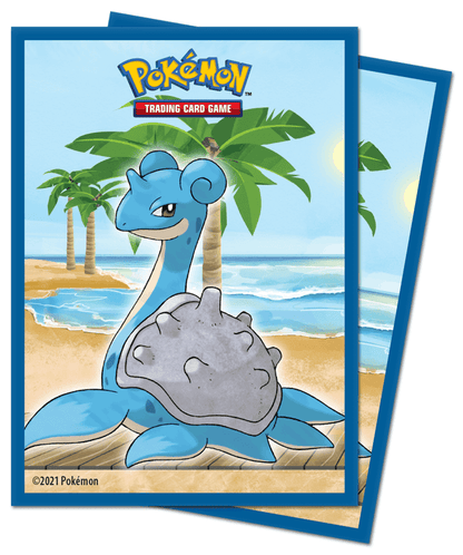 Ultra PRO Pokémon Gallery Series Seaside deck protector sleeves featuring Lapras, pack of 65